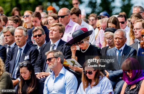 King Willem-Alexander of The Netherlands and Queen Maxima of The Netherlands attend the MH17 remembrance ceremony and the unveiling of the National...