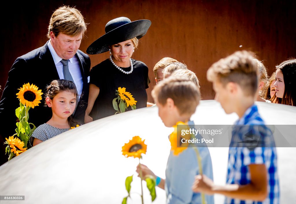 King Willem-Alexander and Queen Maxima Attends MH17 Remembrance Ceremony in Vijfhuizen