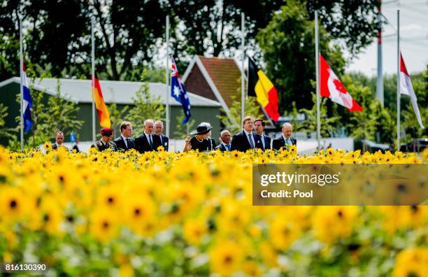 King Willem-Alexander of The Netherlands and Queen Maxima of The Netherlands attend the MH17 remembrance ceremony and the unveiling of the National...