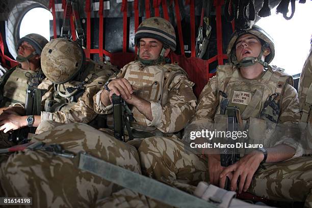 From left: British Soldier of the Royal Dragoon Guards attached to 3rd Battalion The Parachute Regiment, WO1 Jim Lindsay, 37-years-old from Lancaster...