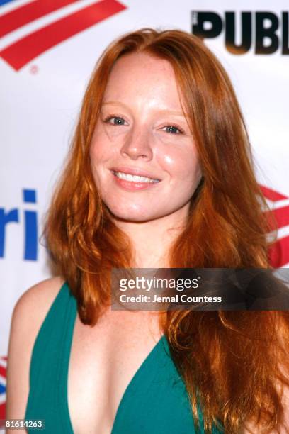 Actress Lauren Ambrose attends the "Hamlet" 2008 Shakespeare in the Park opening night after party on June 17, 2008 at Belvedere Castle, Central Park...