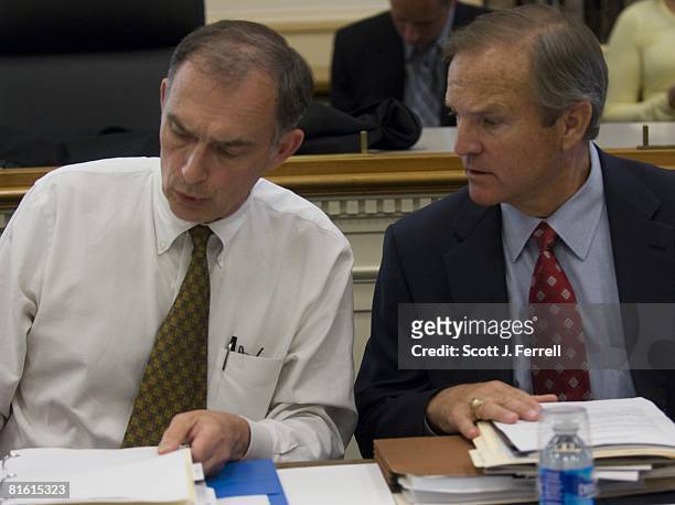 June 17: Chairman Peter J. Visclosky, D-Ind., and Rep., Chet Edwards, D-Texas, during the House Appropriations Subcommittee on Energy and Water...