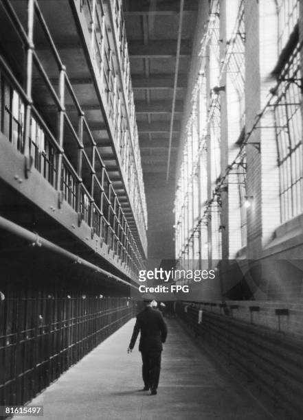 Guard at the Sing Sing Correctional Facility in Ossining, New York State, circa 1930.