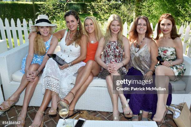 Anne Shearman, Sylvia Lopez, Page Rossetter, Cyndi Guyer, Krystina Morgainne and Jean Shafiroff attend the Private Hamptons Preview of The...