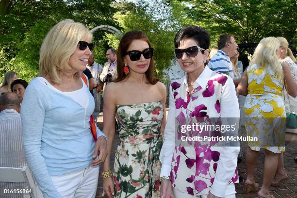 Shelley Goldberg, Jean Shafiroff and Arlene Lazare attend the Private Hamptons Preview of The Ritz-Carlton Residences, Sunny Isles Beach at Kozu on...