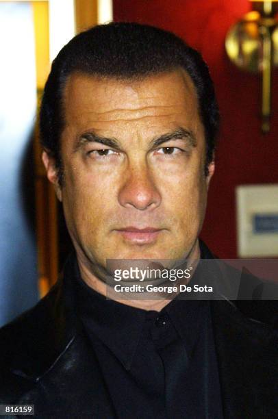 Actor Steven Segal attends the premiere of Exit Wounds March 9, 2001 at the Ziefeld theatre in New York City.