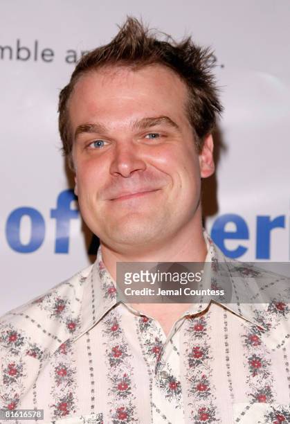 Actor David Harbour attends the "Hamlet" 2008 Shakespeare in the Park opening night after party on June 17, 2008 at Belvedere Castle, Central Park in...