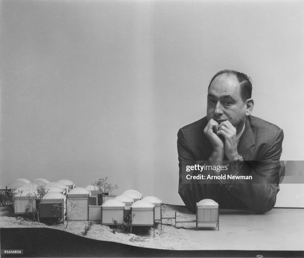 George Nelson Projects Portrait of American designer George Nelson as he sits in his office ...