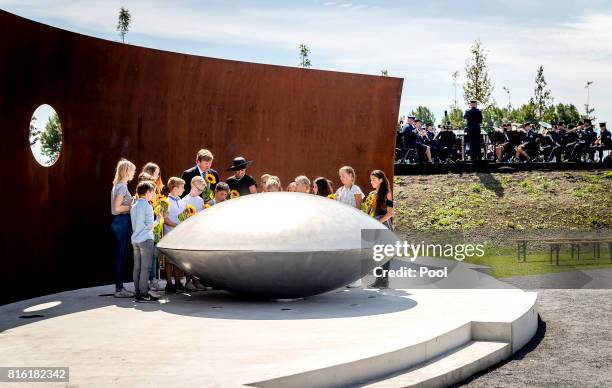 King Willem-Alexander of The Netherlands and Queen Maxima of The Netherlands attend the MH17 remembrance ceremony and the unveiling of the National...