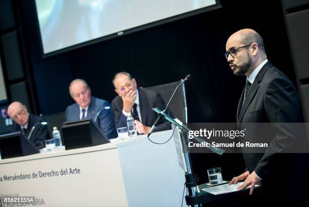 Antoni Rubi speech during Rodrigo Uria Meruedano Tribute on July 17, 2017 in Madrid, Spain.