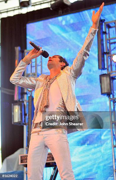 Singer Perry Farrell performs during day 3 of the Coachella Valley Music and Arts Festival held at the Empire Polo Field on April 27, 2008 in Indio,...