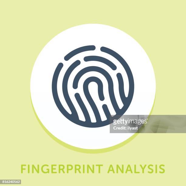 fingerabdruck-kurve-symbol - fingerabdruck stock-grafiken, -clipart, -cartoons und -symbole