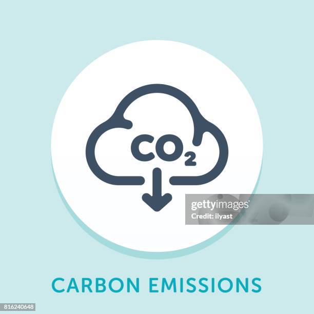 cloud curve icon - co2 stock illustrations