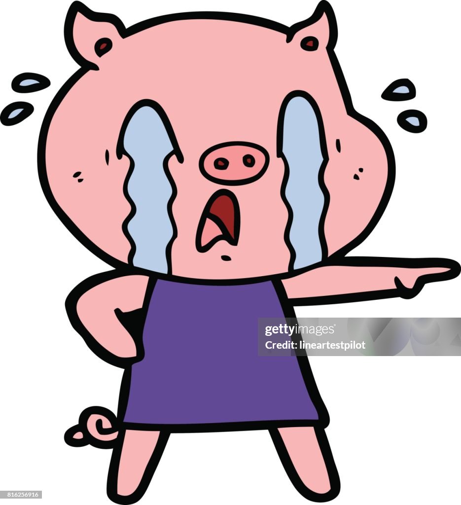 Dibujos Animados De Cerdo Llorando Con Ropa Humana Ilustración de stock - Getty Images Dibujos Animados De Cerdo Llorando Con Ropa Humana Ilustración de stock - Getty Images