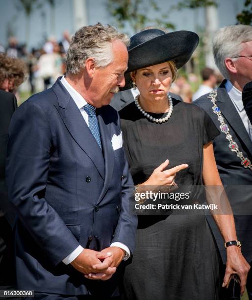 King Willem-Alexander of The Netherlands and Queen Maxima of The Netherlands attend the MH17 remembrance ceremony and the unveiling of the National...