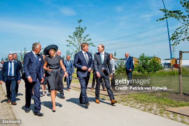 King Willem-Alexander of The Netherlands and Queen Maxima of The Netherlands attend the MH17 remembrance ceremony and the unveiling of the National...
