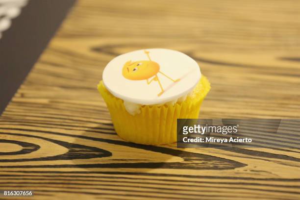 Cupcake detail for World Emoji Day at Build Studio on July 17, 2017 in New York City.