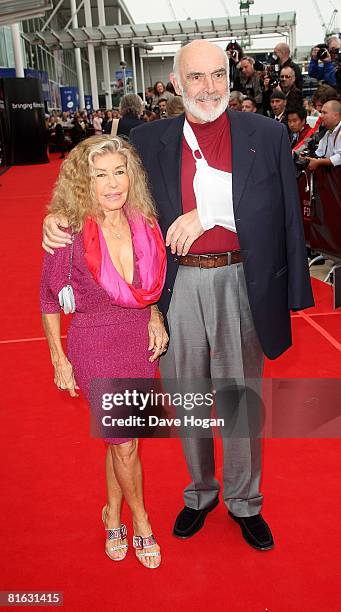 Actor Sir Sean Connery and his wife Micheline Roquebrune arrive at the world premiere of 'The Edge Of Love', on the opening night of the 62nd...