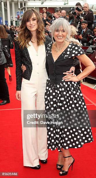 Actress Keira Knightley and writer and mother Sharman Macdonald arrive at the world premiere of 'The Edge Of Love', on the opening night of the 62nd...