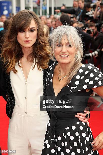Actress Keira Knightley and writer and mother Sharman Macdonald arrive at the world premiere of 'The Edge Of Love', on the opening night of the 62nd...