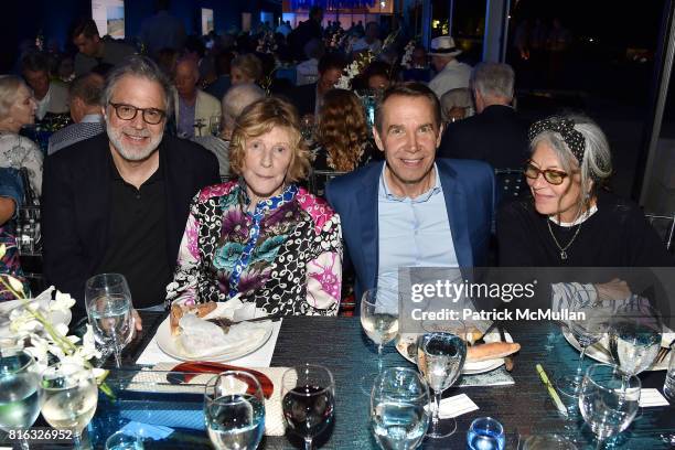 Clifford Ross, Agnes Gund, Jeff Koons and Jane Wenner attend the Midsummer Party 2017 at Parrish Art Museum on July 15, 2017 in Water Mill, New York.