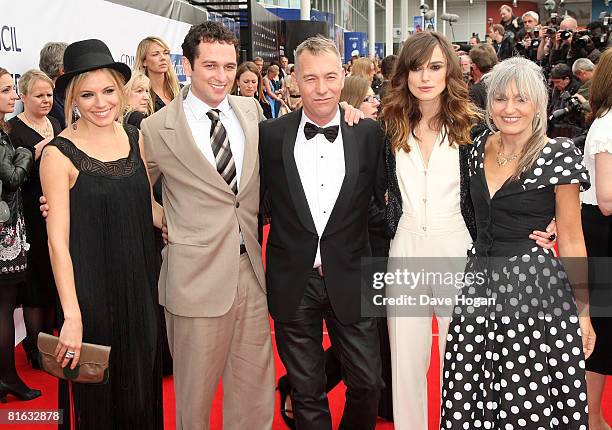 Actors Sienna Miller , Matthew Rhys and Keira Knightley , her mother, writer Sharman Macdonald, and director John Maybury arrive at the world...