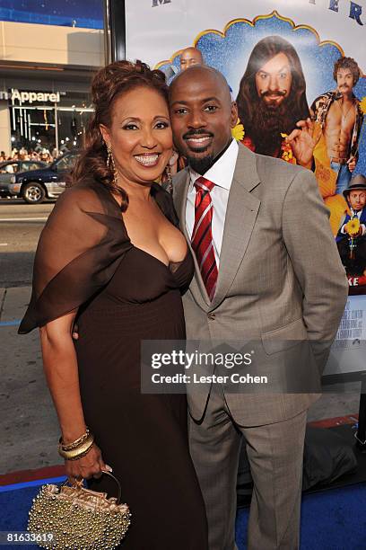 Actors Romany Malco and Telma Hopkins arrive at the Los Angeles Premiere of "The Love Guru" at Grauman's Chinese Theatre on June 11, 2008 in...