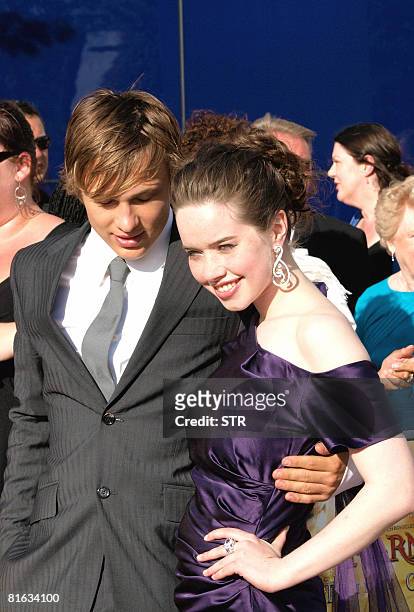 Actors Anna Popplewell and William Moseley arrive for the British Premiere of their latest film The Chronicles of Narnia-Prince Caspian, in London's...