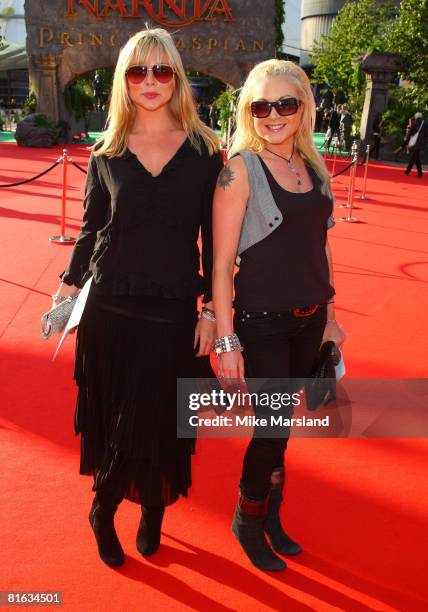 Samantha Janus and Rita Simons attends the UK premiere of The Chronicles of Narnia: Prince Caspian at O2 Arena on June 19, 2008 in London, England