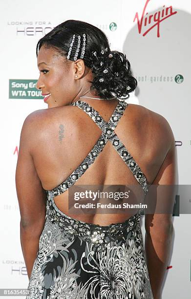 Serena Williams attends Sir Richard Branson's Pre-Wimbledon Party at The Roof Gardens on June 19, 2008 in London, England