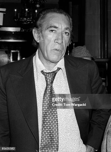 Actor Anthony Quinn at book signing for his book "Original Sin" on October 6, 1972 in New York City.