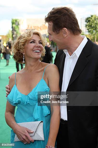 Actor Liam Neeson and Natasha Richardson arrive at the UK Premiere of The Chronicles of Narnia - Prince Caspian at the O2 Dome in North Greenwich on...