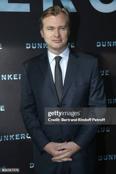 Director Christopher Nolan attends "Dunkirk" photocall at Cinematheque Francaise on July 17, 2017 in Paris, France.