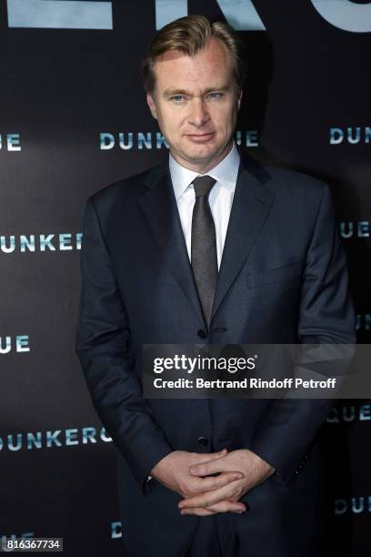 Director Christopher Nolan attends "Dunkirk" photocall at Cinematheque Francaise on July 17, 2017 in Paris, France.