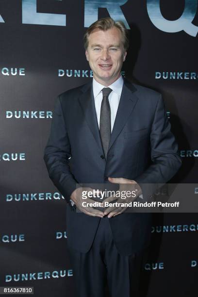 Director Christopher Nolan attends "Dunkirk" photocall at Cinematheque Francaise on July 17, 2017 in Paris, France.