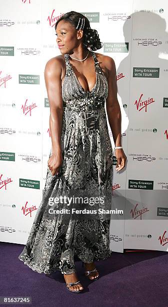 Serena Williams attends Sir Richard Branson's Pre-Wimbledon Party at The Roof Gardens on June 19, 2008 in London, England