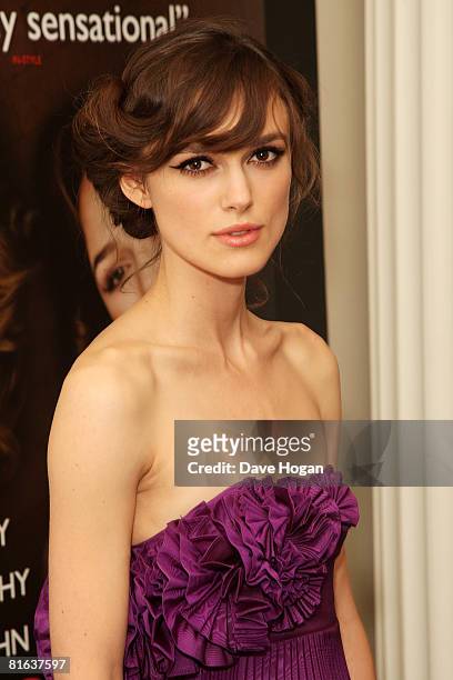 Actress Keira Knightly arrives at the Private VIP Party for the 'Edge of Love', at the Berkley Hotel June 19, 2008 in London, England.