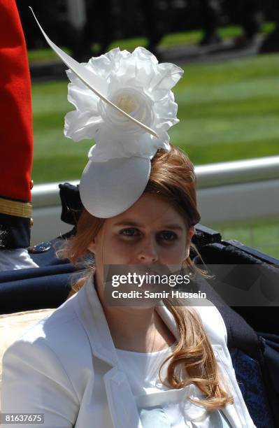 Princess Beatrice attends Ladies Day of Royal Ascot on June 19, 2008 in London, England.