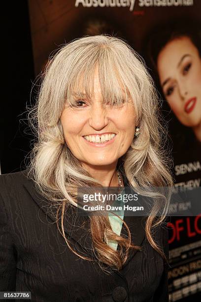 Playwright Sharman Macdonald arrives at the Private VIP Party for the 'Edge of Love', at the Berkley Hotel June 19, 2008 in London, England.