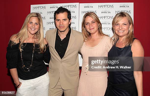 Jill Sommerstein, actor John Leguizamo, his wife Justine Leguizamo and Hamptons magazine publisher Debra Halpert attend his Hamptons Magazine cover...