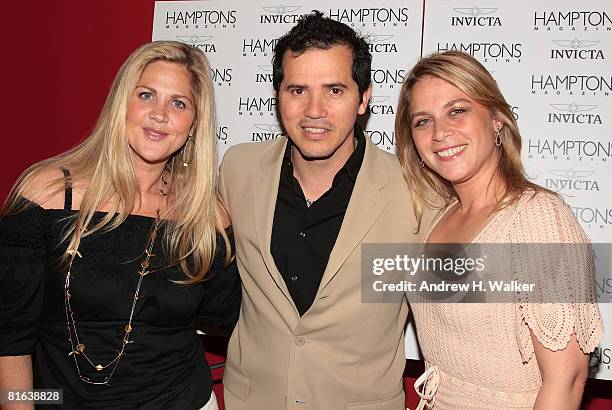 Jill Sommerstein, actor John Leguizamo and his wife Justine Leguizamo attend his Hamptons Magazine cover celebration at the Hudson Terrace June 19,...