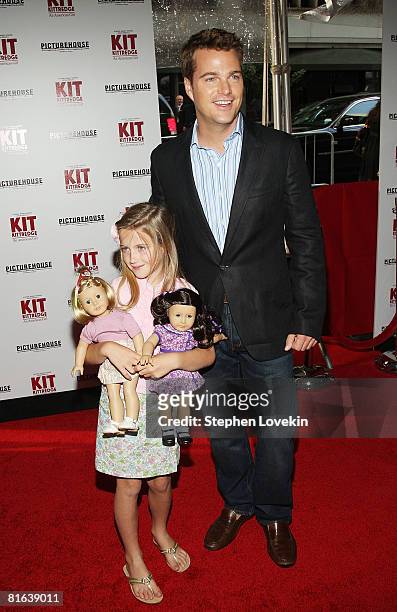 Actor Chris O'Donnell and daughter Lily O'Donnell attend the premiere of "Kit Kittredge: An American Girl" on June 19, 2008 at The Ziegfeld Theater...