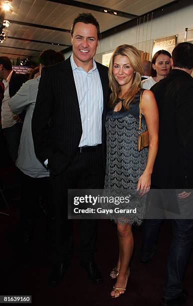 Host Ed Phillips and wife TV Host Jayne Seal attend the launch of the BBC Australian Good Food show with Celebrity Chef Gordon Ransay at the Sydney...