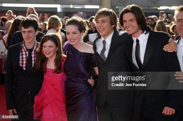Actors Skandar Keynes, Georgie Henley, Anna Popplewell, William Moseley and Ben Barnes arrives on the red carpet to the UK Premiere of The Chronicles...