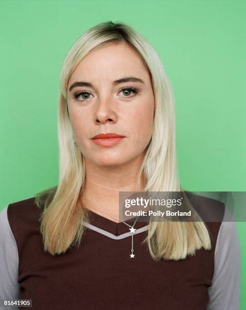 British and actress Tamzin Outhwaite, star of long-running television soap opera 'Eastenders', circa 2000.