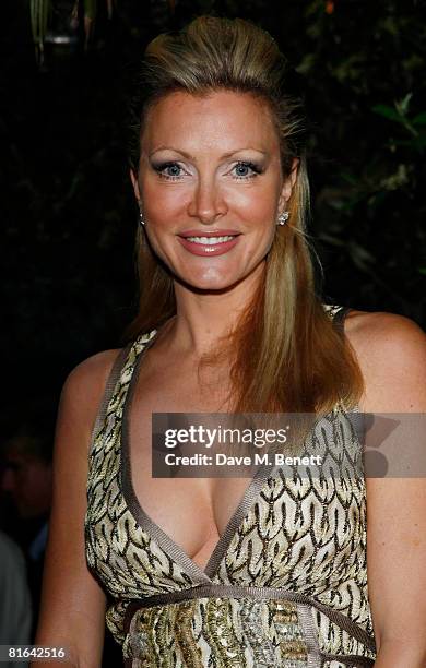 Caprice attends Sir Richard Branson's Pre-Wimbledon Party at the Kensington Roof Gardens on June 19, 2008 in London, England