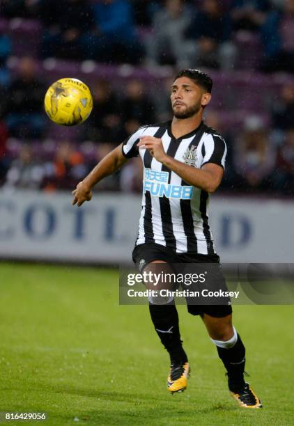 Newcastle's Achraf Lazaar during the pre season friendly between Hearts and Newcastle on July 14, 2017 in Edinburgh, Scotland.