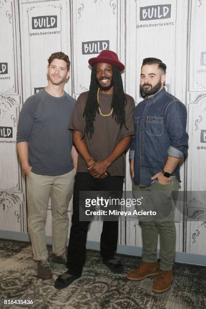Filmmaker Jason Zeldes, poet Donte Clark and producer Michael Klein visit Build to discuss the film "Romeo Is Bleeding" at Build Studio on July 17,...
