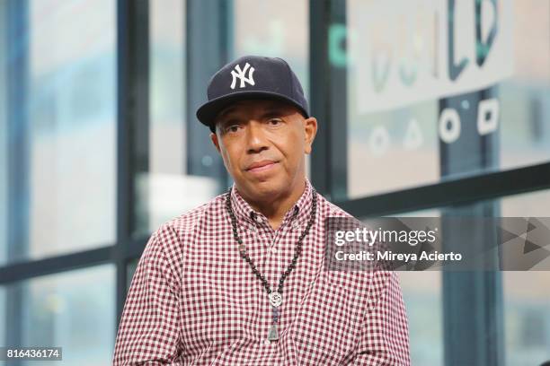 Producer Russell Simmons visits Build to discuss the film, "Romeo Is Bleeding" at Build Studio on July 17, 2017 in New York City.