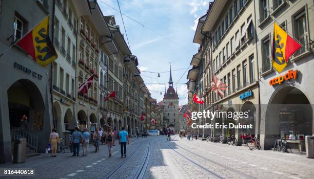 a street in bern - berne canton stock pictures, royalty-free photos & images